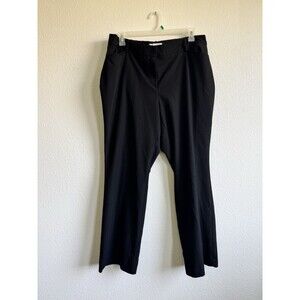Liz Claiborne Women's Black Dress Pants Audra Wide Straight Leg Trouser 16W